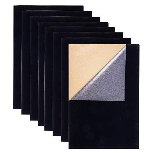 BENECREAT 20PCS Black Velvet Fabric, Sticky Back Adhesive Felt A4 Sheet Card (21cm x 30cm), Self-Adhesive, Durable and Water Resistant, Multi-purpose for Art and Craft Making