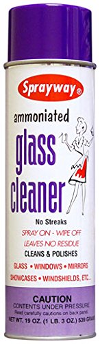 SpraywaySW043 Aerosol Ammoniated Glass Cleaner, 19 oz