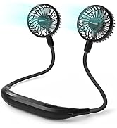 AMACOOL Neck Fan Battery Operated Neckband Fan Hand-Free Wearable Personal Fan for Hot Flashes Ho...