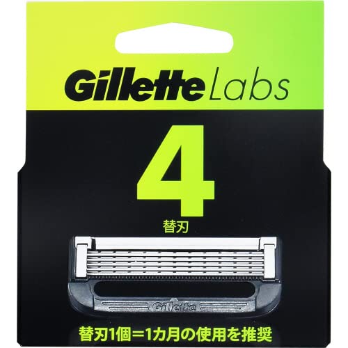 Procter & GambleGillette Labs with Exfoliating Bar Shaving Razor for Men Replacement Blades 4 Pcs