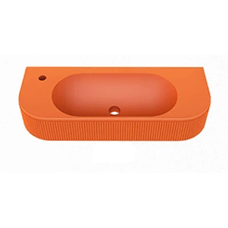 Luxe Wall-Hung Stone Resin Bathroom Basin Orange