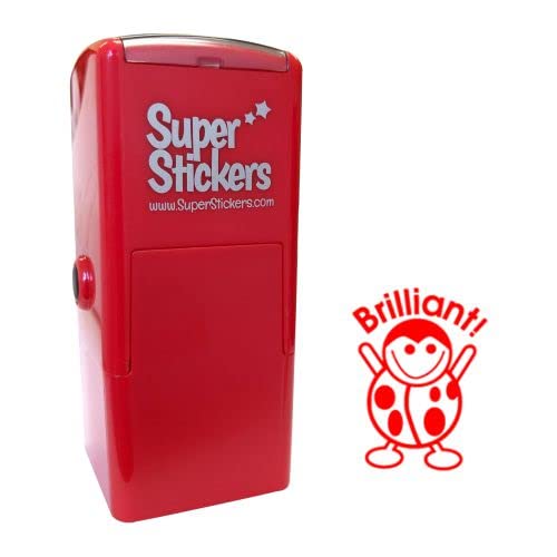 Stamper Solutions SuperStickers Brilliant Ladybird Pre Inked Stamper - Red,Small