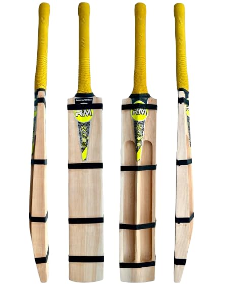 RUDRAYM RM Kashmiri Willo Single Blade Half Cane Light Weight Scoop Short Handle Tennis Kashmir Willow Cricket Bat (1000 g)