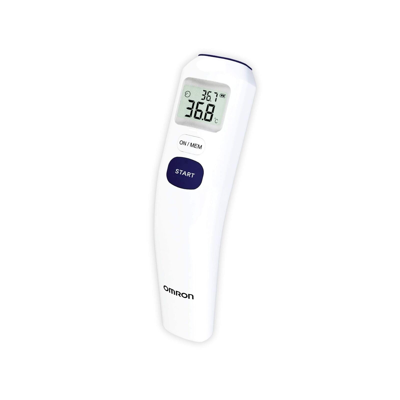 Omron MC 720 Non Contact Digital Infrared Forehead Thermometer With 1 Second Quick Measurement, 3 in 1 Measurement Mode, Auto On/Off & Backlight