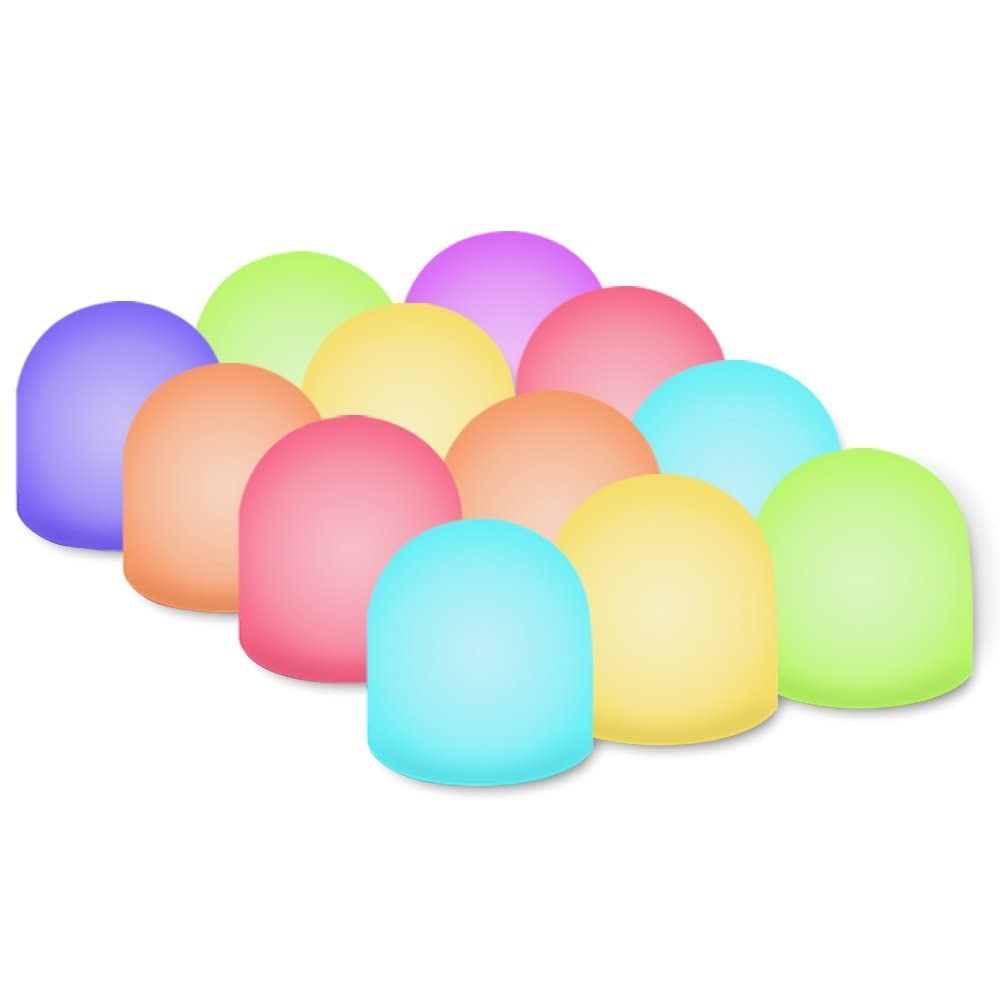 NOVELTY PLACEColor Changing Mini Night light, Multicolor LED Mood Lighting - Nursery Kids Lamp for Children Bedroom, Bathroom, Living Room Birthday Festival decor- Battery Powered (Pack of 12)