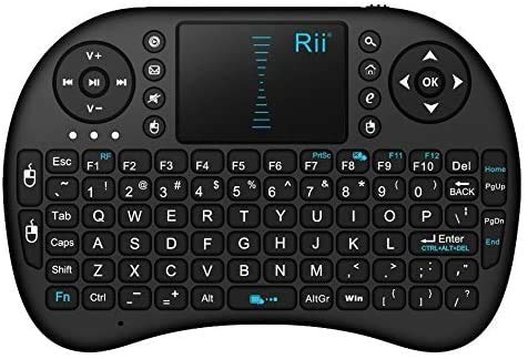 Rii KB067 i8 2.4GHz RF Mini Wireless Keyboard with Touch Pad Mouse Black UK Layout KODI XBMC Raspberry Pi Android Box HTPC IPTV Remote Control