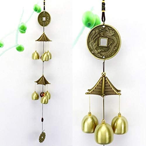 Kingsman store Wind Chimes Metal Wind Chimes for Home Balcony Garden Positive Energy, Home Decor Hanging Long Brass Bells Gifts for Loved Ones 6 Bells