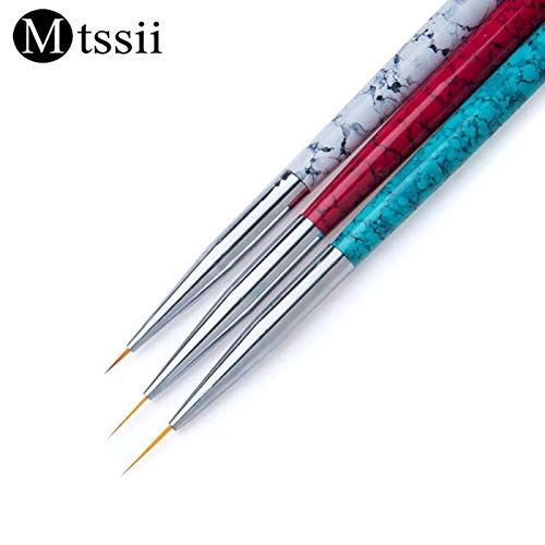 Mtssii Hot- Nail Point Pen 3 Pcs Package Split Ink Smudged Fer Rods Draw Fer Pen Pull Pens Professional Nail Tools