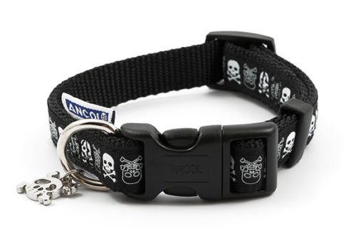 Ancol Skulls Dog Collar, 30-50 cm