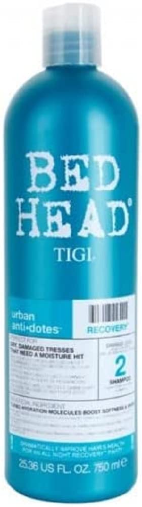 Bed Head by TIGI - Urban Antidotes Recovery Moisturising Shampoo - Ideal for Dry Damaged Hair - 750 ml