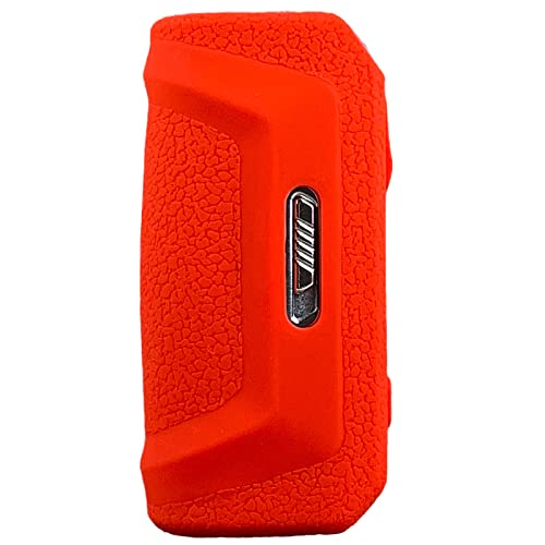 Rayley Protective Silicone Texture Case for Aegis S100 Aegis Solo 2 Kit Skin Sleeve Cover ModShield Wrap Gel Case (Red)