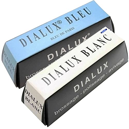 Jewelers Rouge Dialux Polishing Compound White & Blue for White Gold and Silver