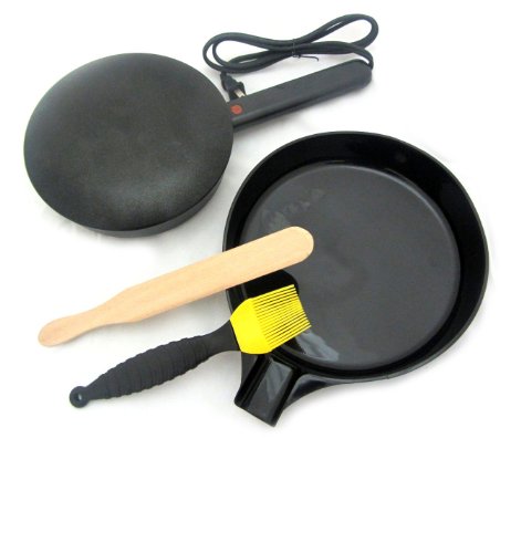 Electric Crepe Maker with BONUS Silicone Basting Brush