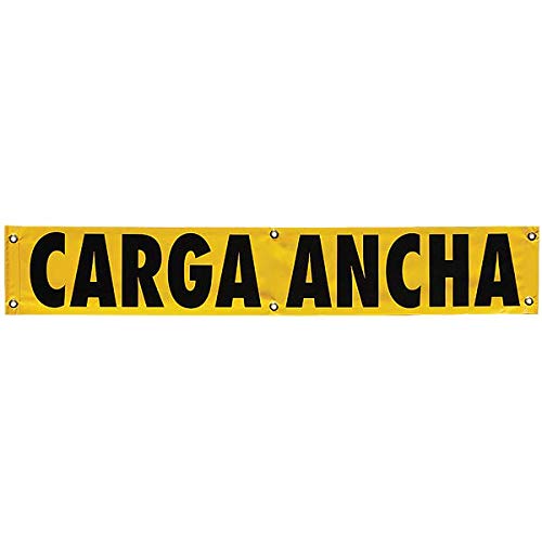 SafeTruck by Ms. Carita Vinyl Two Sided Oversize Load/Spanish Banner w/Border (AZ/MX Req) 12 Inch x72 Inch