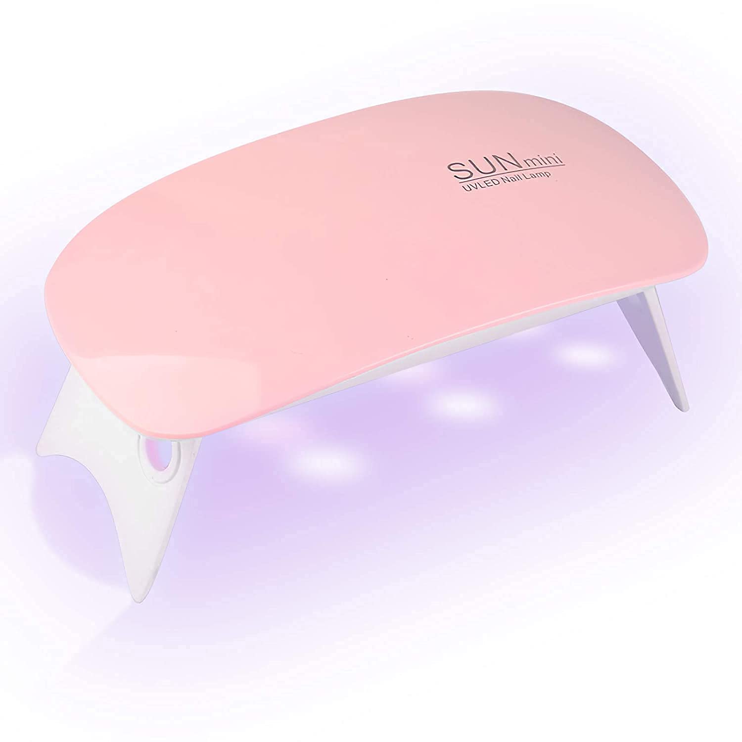 Red Square 6W LED UV Nail Lamp USB Nail Dryer with Handy Mini Size Mouse Shape for all Gel Polish Shape for Gel Based Polishes Manicure/Pedicure 2 Timing Setting 45s/60s