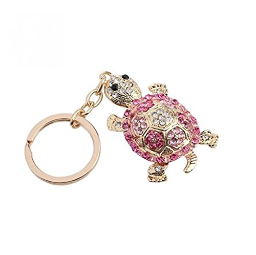 Bei wang Crystal Rhinestone Tortoise Keyring Charm Pendant Purse Bag Key Ring Chain Gift by Bei wang