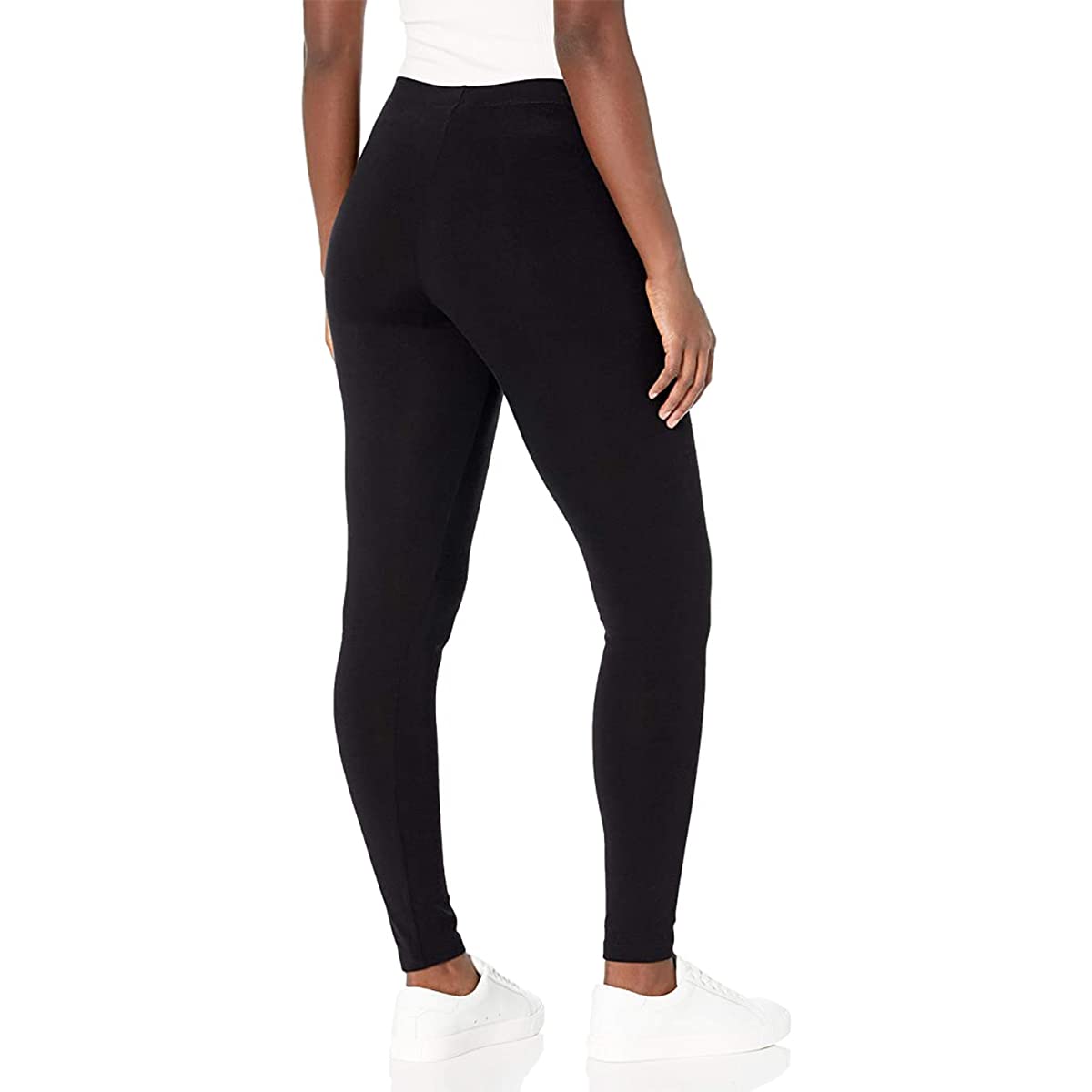 Women Plain Black leggings stretchable Buttery soft ankle length yoga tights