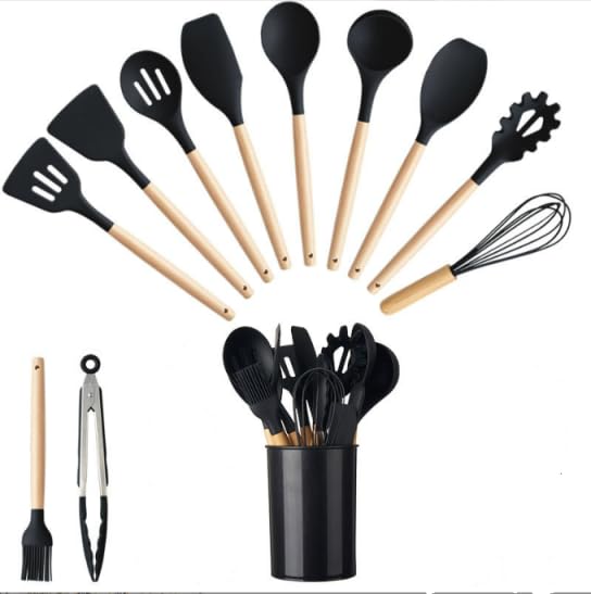 Generic12 pieces silicon Cooking Utensils set, Non-stick, heat resistent set, oriental6894