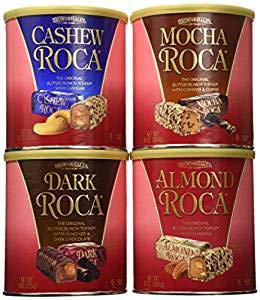 KC Commerce Almond Roca 10 Ounce Canister Variety Pack (KC Variety Pack of 4)