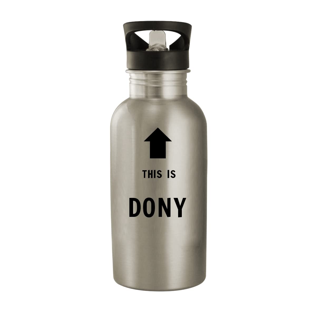 This Is Dony - 20oz Stainless Steel Water Bottle, Silver