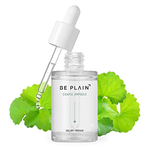 BE PLAIN Cicaful Ampoule (30ml / 1.01 fl oz) - Centella Asiatica Acne Spot Treatment Cica Serum for Face with Hyaluronic Acid