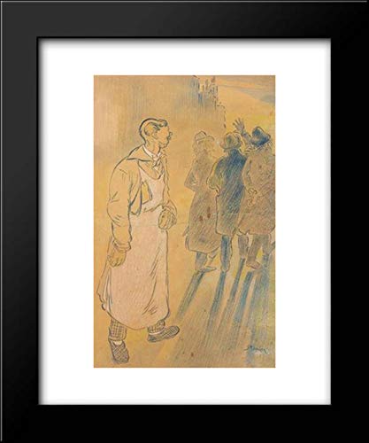 En Vont Par Trois 15x18 Framed Art Print by Theophile Steinlen