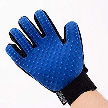 SOCHEP True Touch Silicone Cleaning Hair Brush Animal Massage Grooming Bath Gloves (Multicolor, Small)