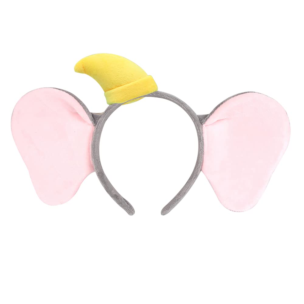 Sheicon Elephant Headband Elephant Headwear Elastic Hair Hoop For Cosplay Halloween Costume Color Elephant Grey&Hat