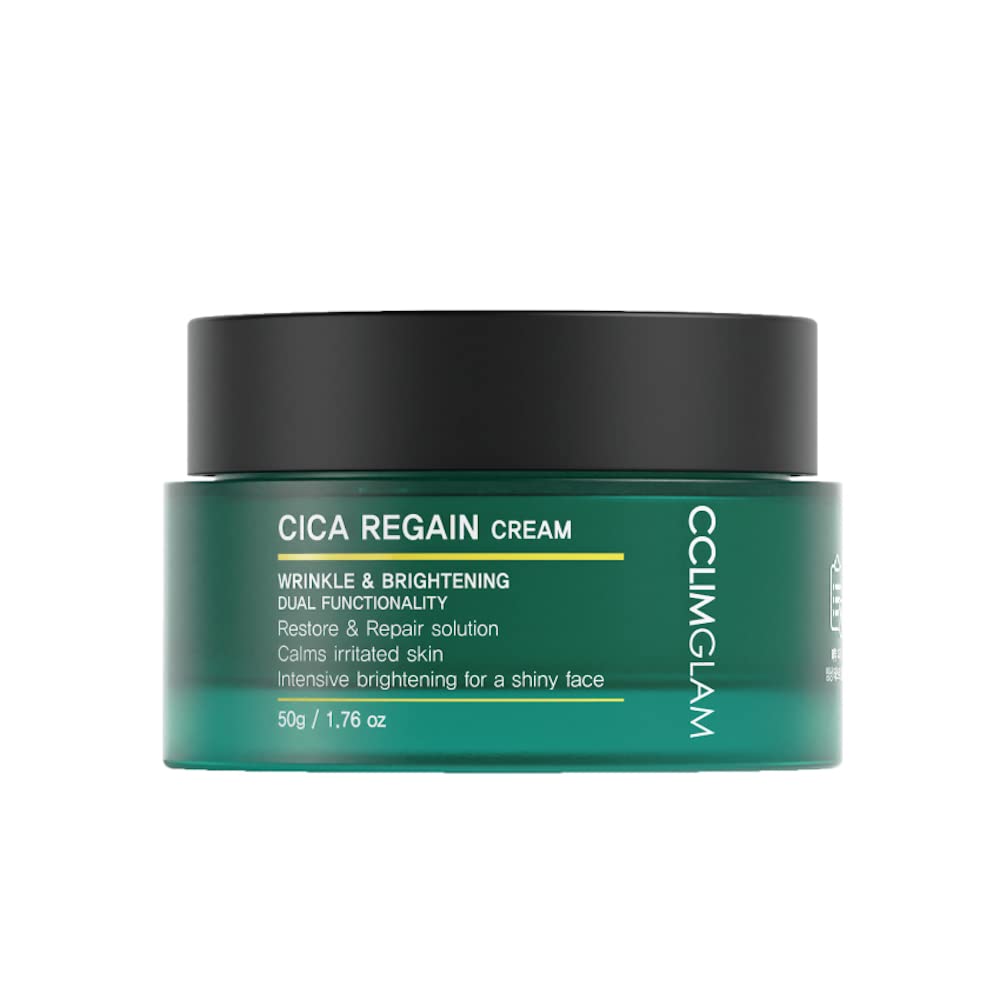 CCLIMGLAM CICA Regain Cream 1.76 oz/Mild Skin Barrier Cream for Sensitive skin/Anti-wrinkle, Pore and Sebum Care/Calming Soothing Effect/Korean Skincare