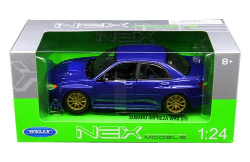 Welly Subaru Impreza WRX STI 1:24 Scale Diecast Model Replica Car Blue