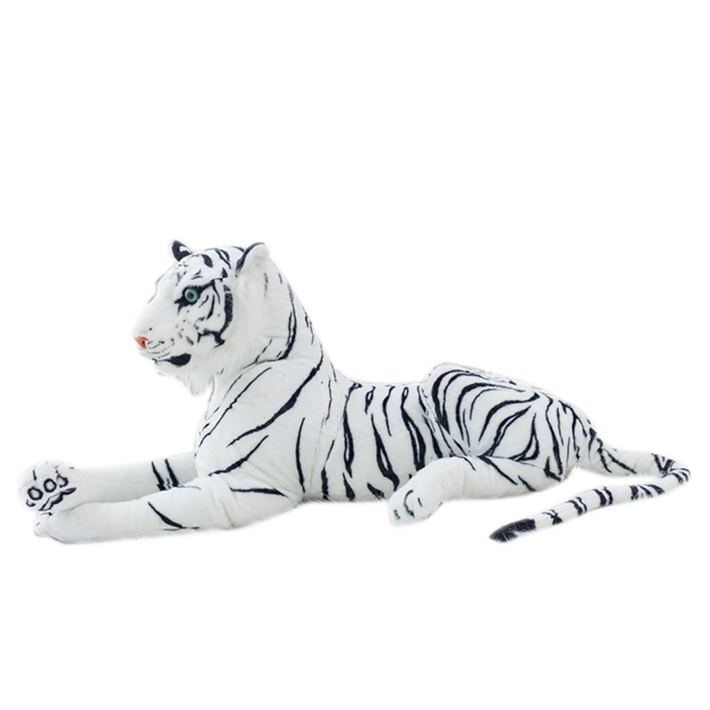 Fitto Plush Toy White Tiger – Soft & Huggable 16-Inch Realistic Stuffed Animal, for Kids & Adults, Cuddly White Tiger Plushie for Sleep, Play & Decor