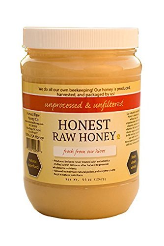 Honest Raw Honey, Pure Natural American Honey, 44 Ounce