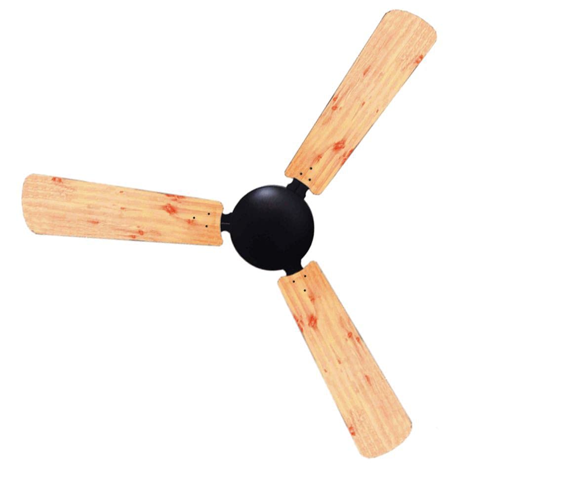 SAMEER Woody 1200 mm Ceiling Fan, Teak Wood Finish, Anti-Dust, 2 Years Warranty - Black