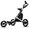 Lakehood Golf Push Cart, Golf Pull Cart for Golf Clubs and Golf Bag, Golf Push Carts Three Wheel Easy to Folding Scorecard Holder with Mobile Phone Holder Storage Bag Golf Carts