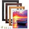 Sunwes Canvas Floater Frames 8x8inch 1.25inch Deep Custom Size Removable Stretched Canvas Wall Art Painting Frame Decor (Dark brown)