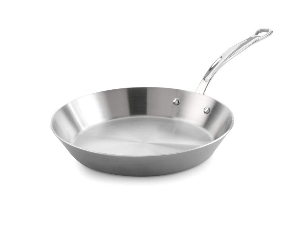 Samuel GrovesClassic Stainless Steel Tri-Ply Frying Pan - Rapid Heat Distribution - Suitable for All Hobs, Including Induction Made in England (28cm)