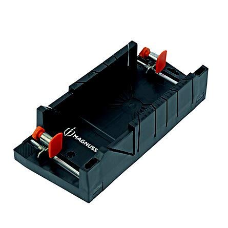 Magnusson Mitre Box, Length 408mm, Width 180mm, Material: Plastic & Steel, Height 94mm Weight 940g Model: SW58