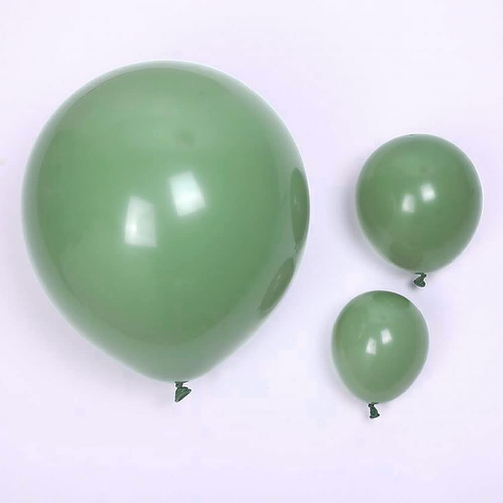 50pcs Retro Sage Green Latex Balloons 18'' 10'' 5'' Avocado Green Balloon for Birthday Wedding Baby Shower Anniversary Decoration Jungle Safari Party Balloon Garland Supplies (sage green)