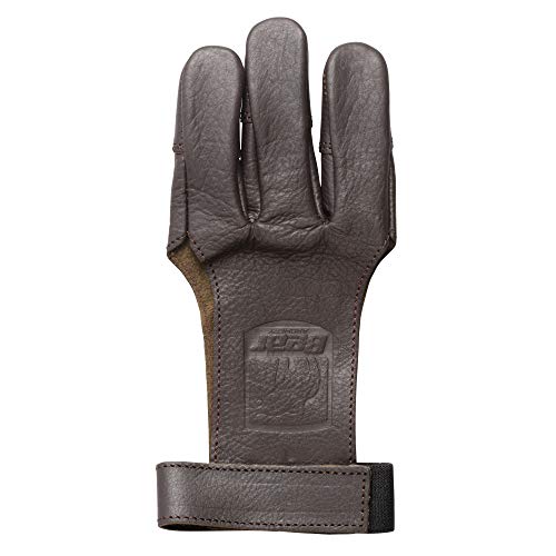 Bear Archery Leather 3 Finger Traditional Archery Shooting Glove, XL, Black (ASG101XL)