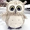 Ryttir 15.7 Inch Chubby Snow Big Owl Stuffed Animals Plush, Adventure Stuffed Owl Toy, Brave Boy's and Girl's Room Owls Plush Decor, Funny Owl Gifts for Kids and Women Christmas