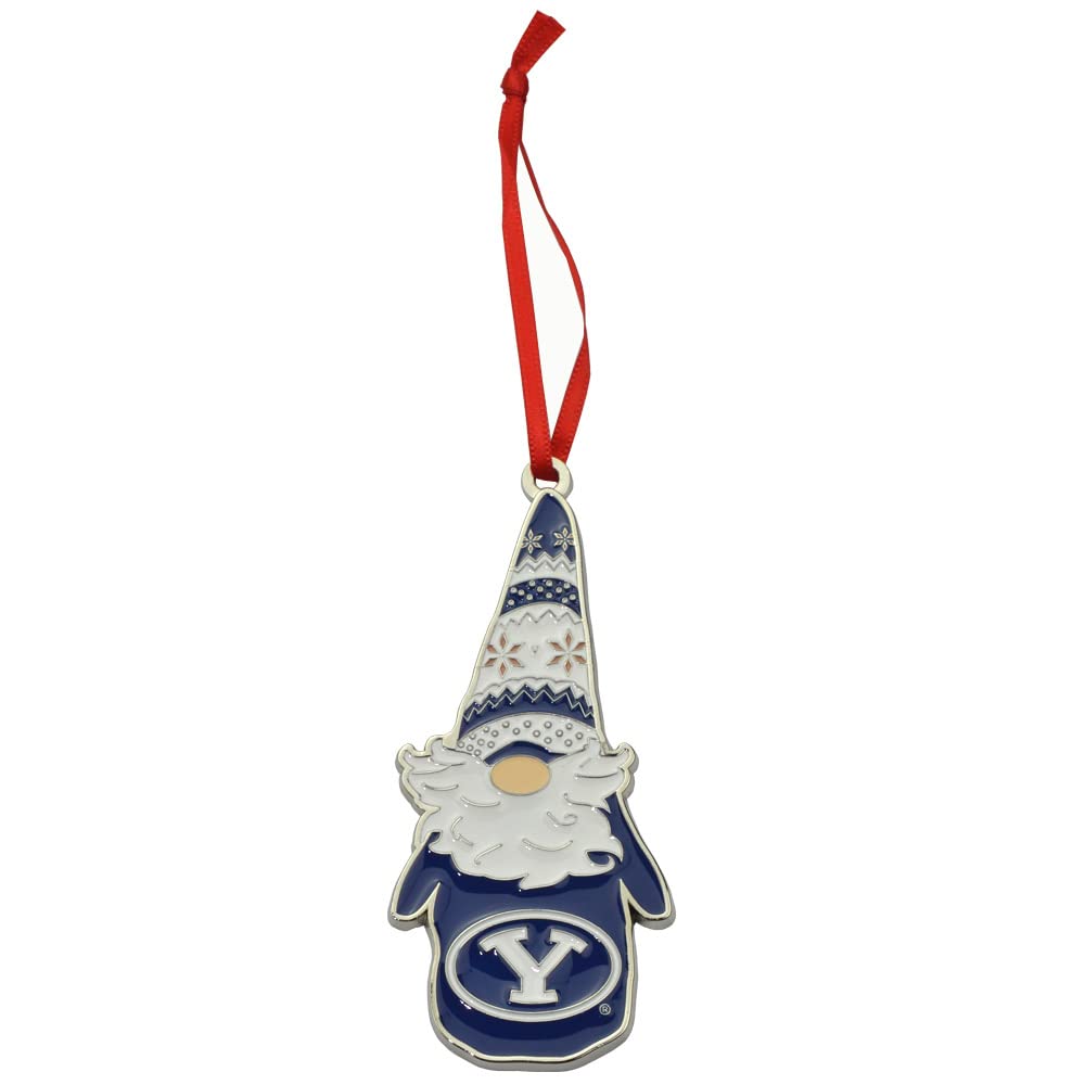 Collegiate PulseBYU Cougars (Brigham Young University) Gnome Metal Christmas Ornament