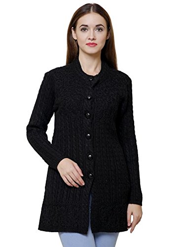 Matelco Embroidered Woollen Cardigans with Pockets for Women