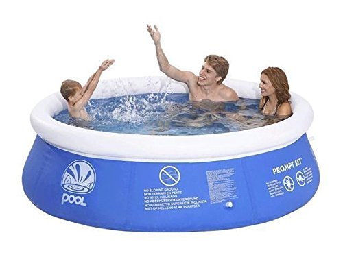 Hillington Round Inflatable Swimming and Paddling Pool Fast Prompt Set Summer Fun (8ft)