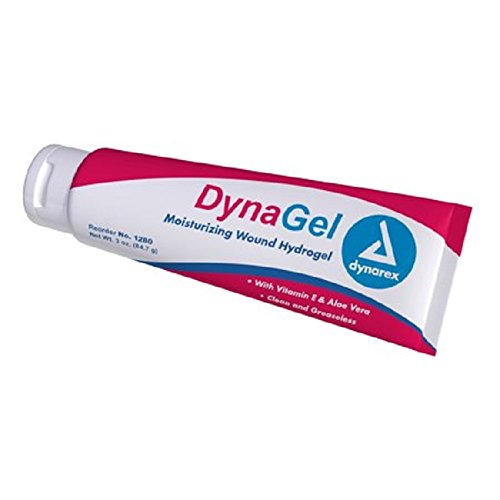 Dynarex 1280 Hydrogel Wound Dressing Gel with Vitamin E and Aloe, 3 oz. Tube