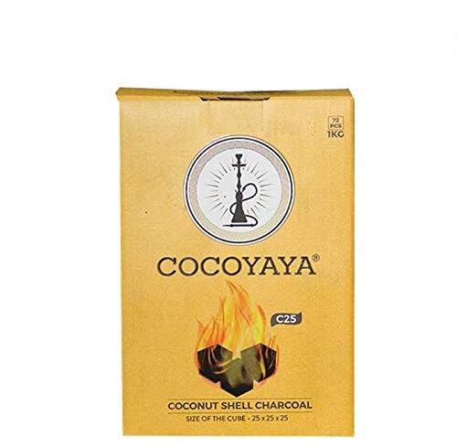 COCOYAYA Coconut Charcoal for Hookah 1KG (72 pcs Each)