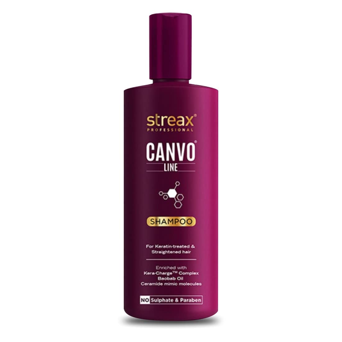 Streax ProfessionalCanvoline Straightening Post Care Shampoo for Women | Chemically Treated hair - 250ml | Anti Frizz & Hair Breakage | Soft & Tangle Free Hair | Sulphate & Paraben free