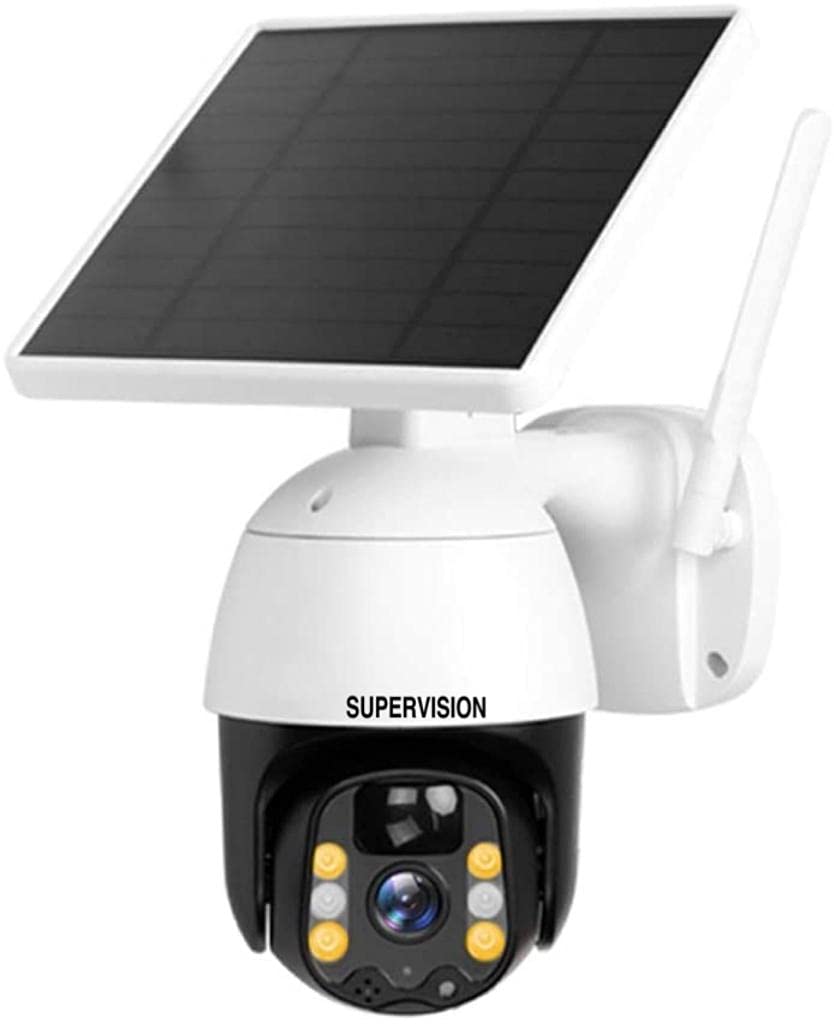 Supervision New 5MP Solar Wi-Fi PTZ Camera Can Rotate Right, Left And UP And DOWN. If There Is No Sun Battery Backup Is 40 Days Lithium Batteries Are Inside. Best Choice For Home, Villa