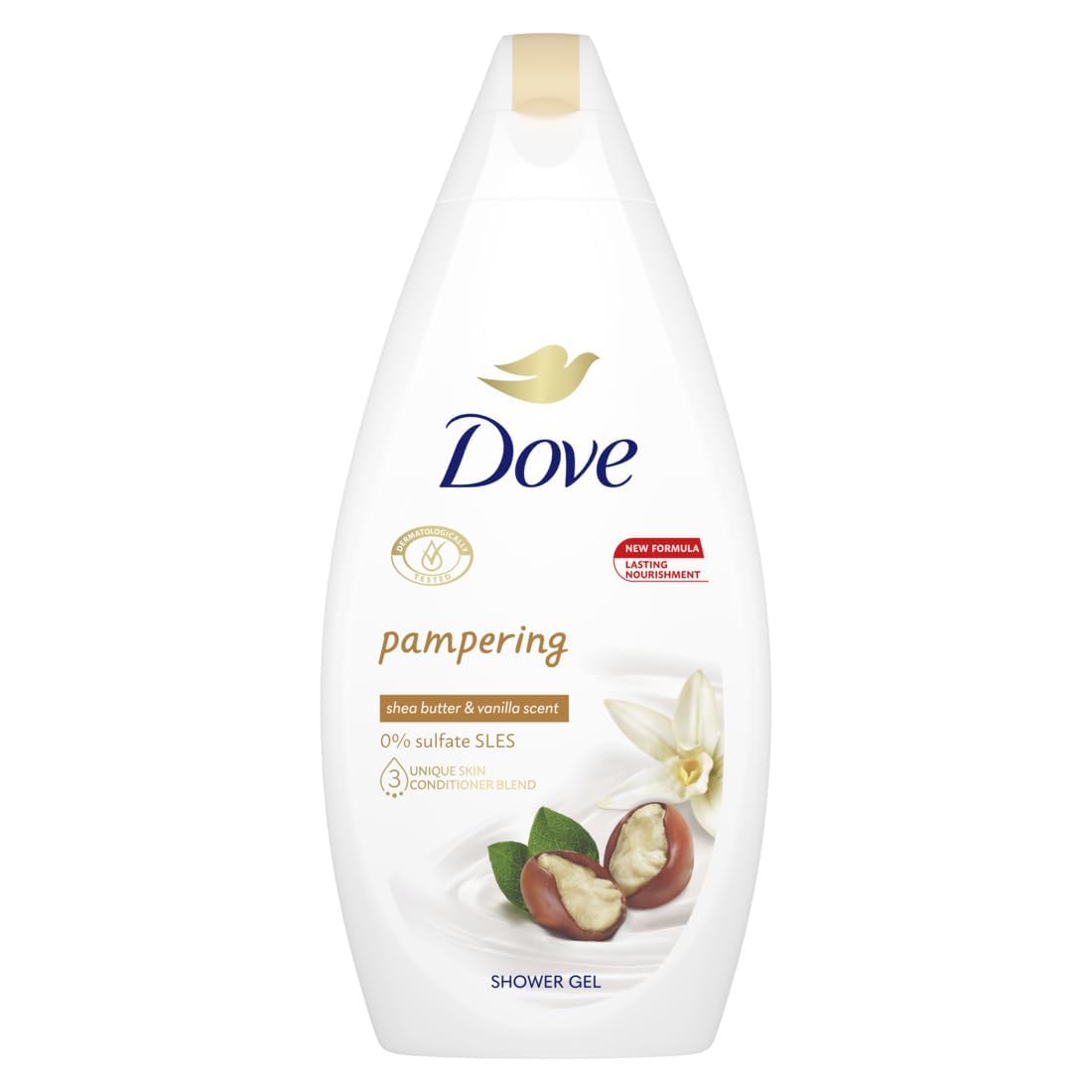 DovePurely Pampering Shea Butter Caring Cream Bath 500ml