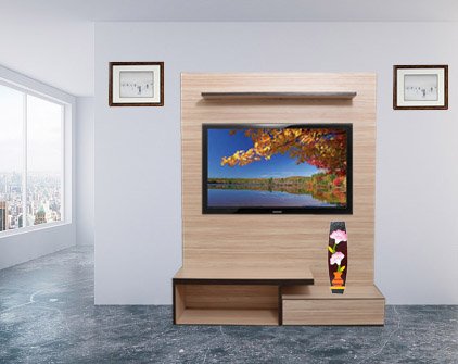 VAAS LCD Wall Unit (Arakan Ivory) designed for Bedroom, living room and make beautiful your home. It made with GREEN BRAND Engineering Wood with 1mm European paper laminate sheet.