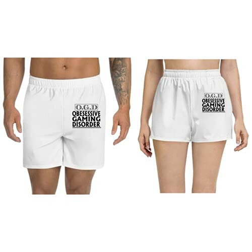 UDNAGUnisex Regular fit 'Game | o.g.d. Obsessive' Polyester Shorts [Size S/28In to XL/40In]